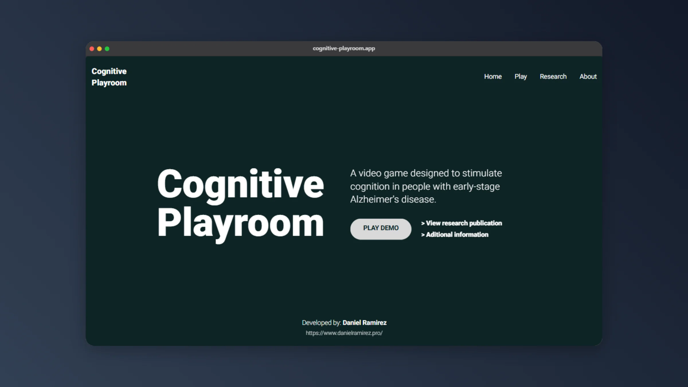 Cognitive Playroom